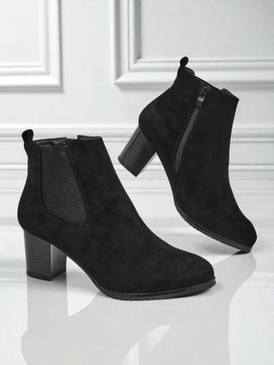 Damen Stiefeletten aus Wildlederimitat mit Absatz Velvet Trace