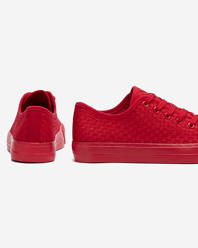 Червоні жіночі кеди з тисненням Aklina - Взуття