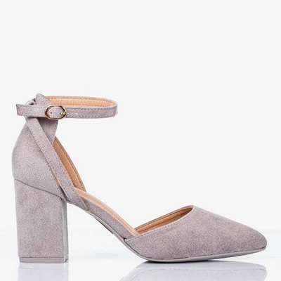 Graue Pumps auf einem höheren Pfosten Party Time - Footwear 1