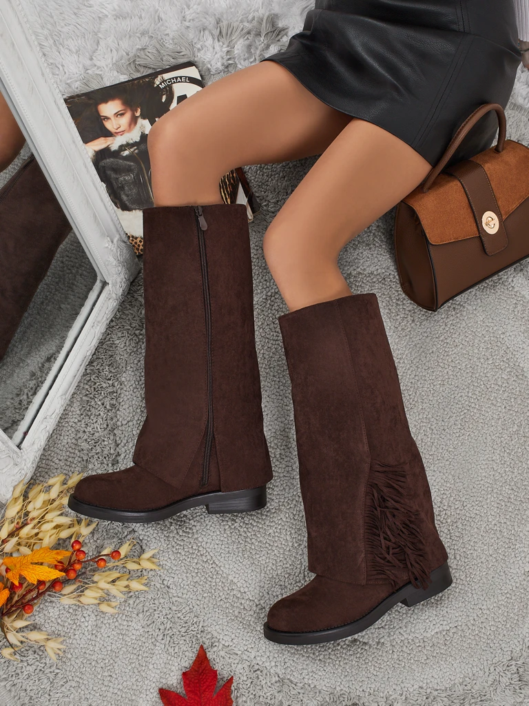 Damen Kozaki Öko-Wildleder mit Schaft Ismara