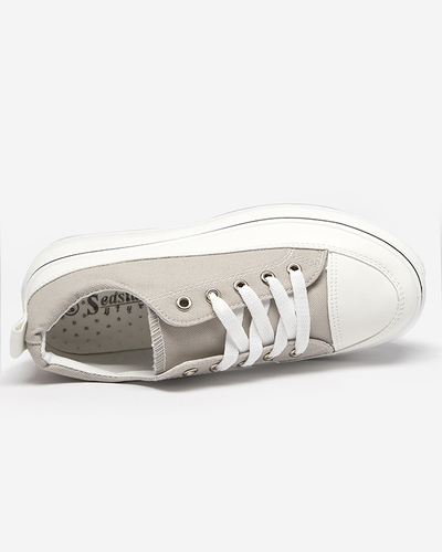 OUTLET Hellgraue Damen-Sneaker auf der Veritar-Plattform - Schuhe