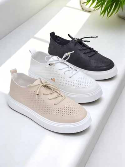 Royalfashion Damen perforierte Sports Schnürschuhe Vaned