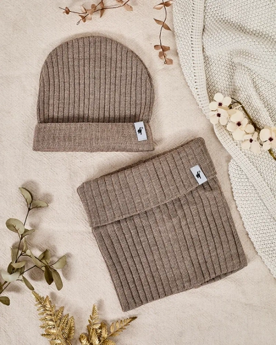 Royalfashion Universal Winter-Set - Mütze mit Loopschal