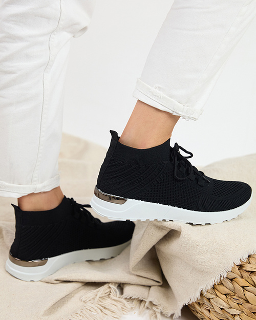 Bamggy Sportschuhe aus schwarzem Stoff für Damen - Schuhe