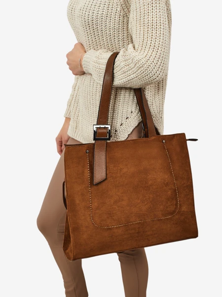 Damen Shopper Handtasche Daverna aus Öko-Wildleder