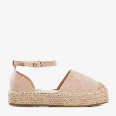 OUTLET Beige Damen-Espadrilles auf der Maritel-Plattform - Schuhe