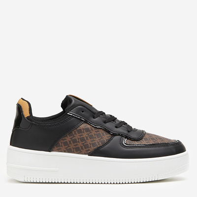 Schwarze Damen-Sportschuhe mit Glou-Print - Schuhe