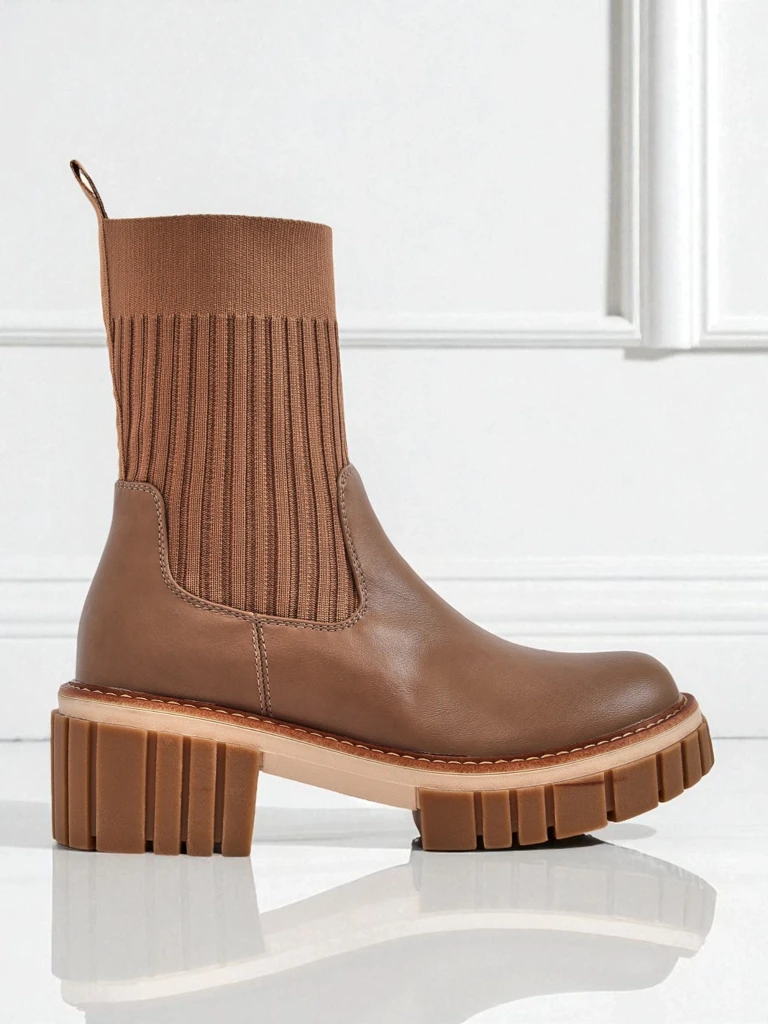 Damen Stiefeletten mit Blockabsatz aus Öko-Leder Ivy Storm