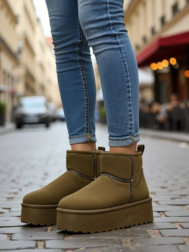 Royalfashion Kurzstiefel Damen Schneestiefel-Stil Wiebi