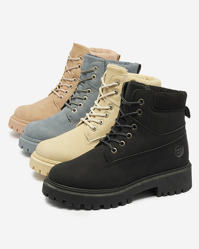 Dunkelrosa isolierte Damen-Trapper-Stiefel Teruna - Footwear