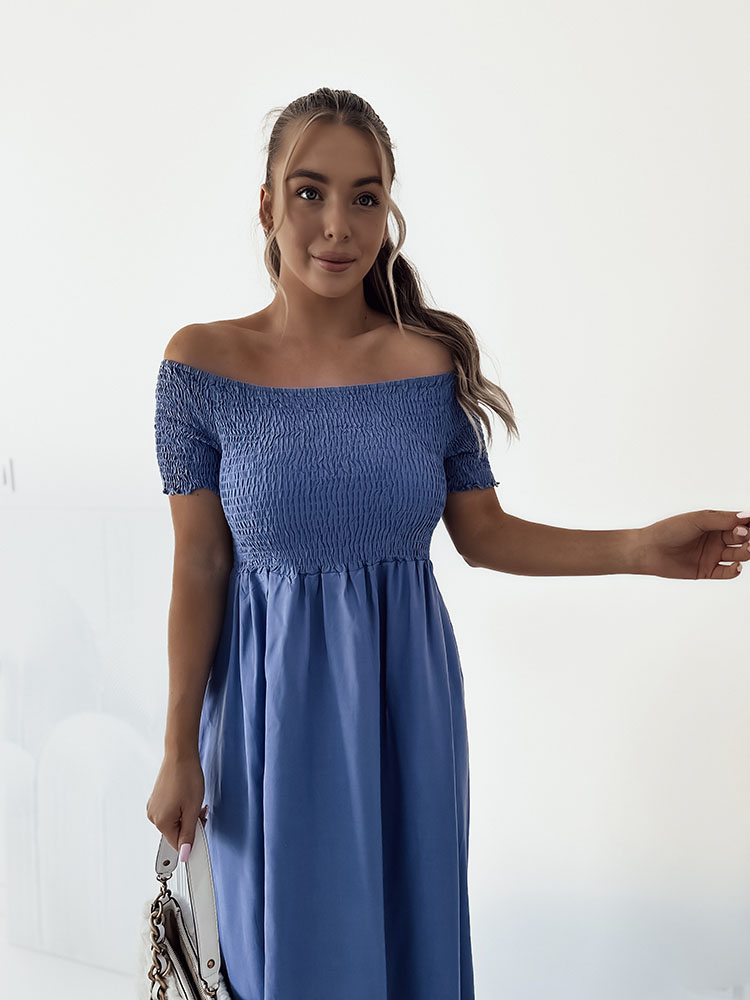 Royalfashion Damen Midikleid a'la hiszpanka