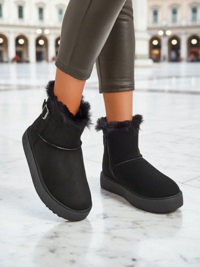Royalfashion Kurze Damenstiefel im Schneestiefel-Stil Winter Crest