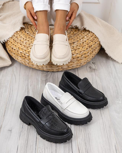 Glatte Givosi-Schuhe für Damen in Creme - Schuhe