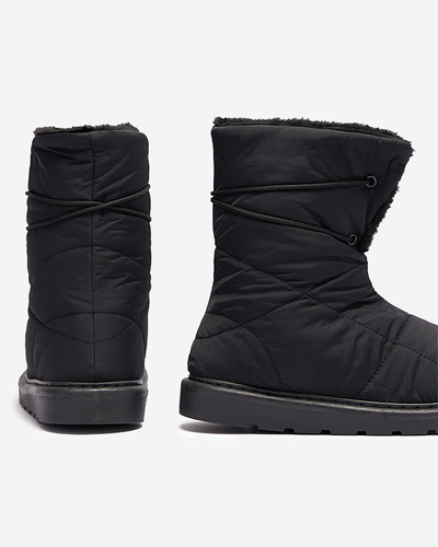 Damenstiefeletten Luna Schwarz Stoff Warm für den Winter
