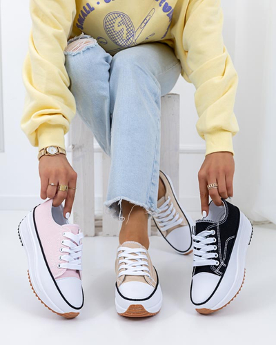 Schwarze Damen-Sneaker auf der Trenicso-Plattform - Schuhe