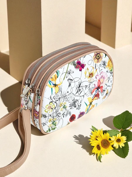 Royalfashion Kleine Damenhandtasche aus Ökoleder Floriana