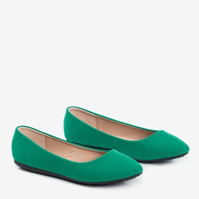 Grüne Ballerina aus mattem Öko-Leder Falo - Footwear 1