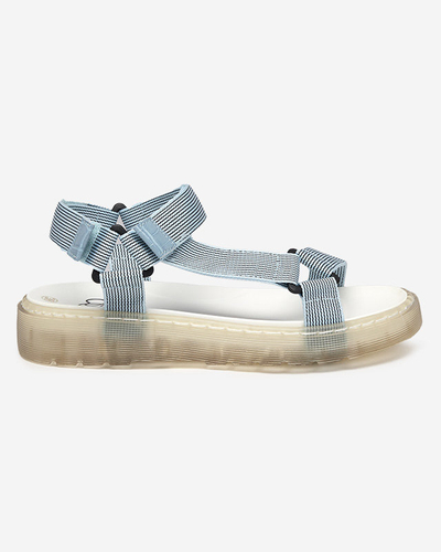 Blaue Cinore-Sandalen für Damen mit Klettverschluss - Footwear