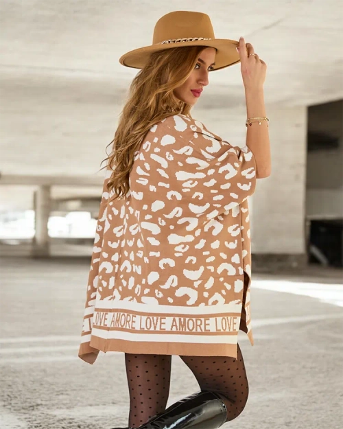 Жіноче пончо з принтом Royalfashion