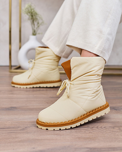 Royalfashion Damen-Schlupf-Schneestiefel in Beige Nevonsis