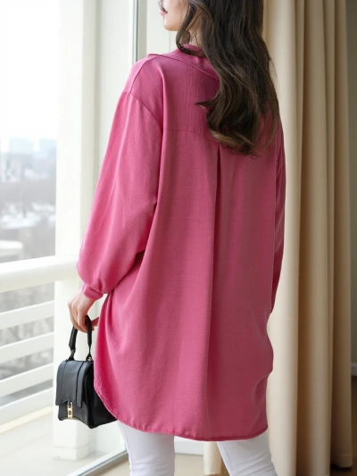 Royalfashion Langes Oversized-Shirt für Frauen
