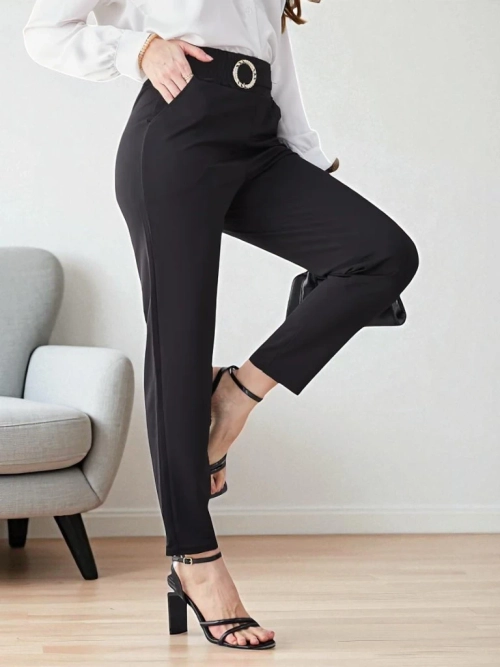 Pantaloni Bella Melodia в Чорному Кольорі