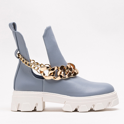 Blaue Damenstiefel mit Kette Tenkay - Footwear
