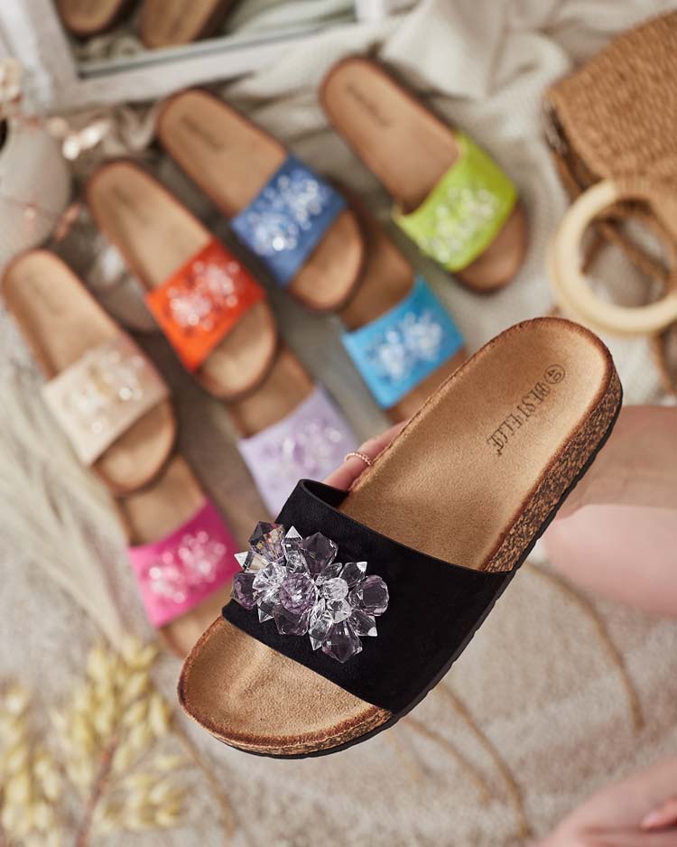 Royalfashion Damen Villo Strass-Flip-Flops