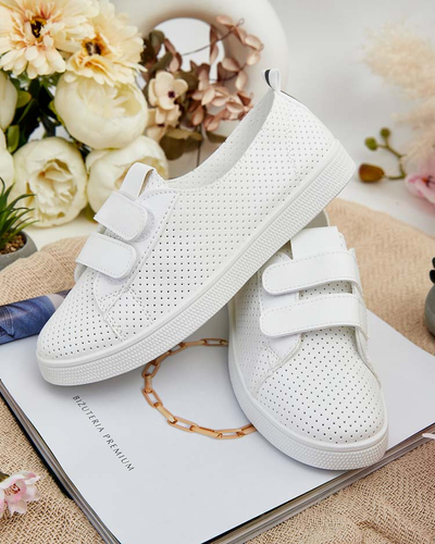 Royalfashion Damen durchbrochene Raffer-Sneakers