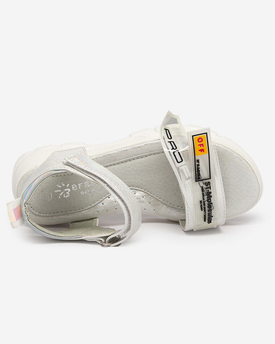 Silber glänzende Sandalen für Mädchen Lorij - Schuhe
