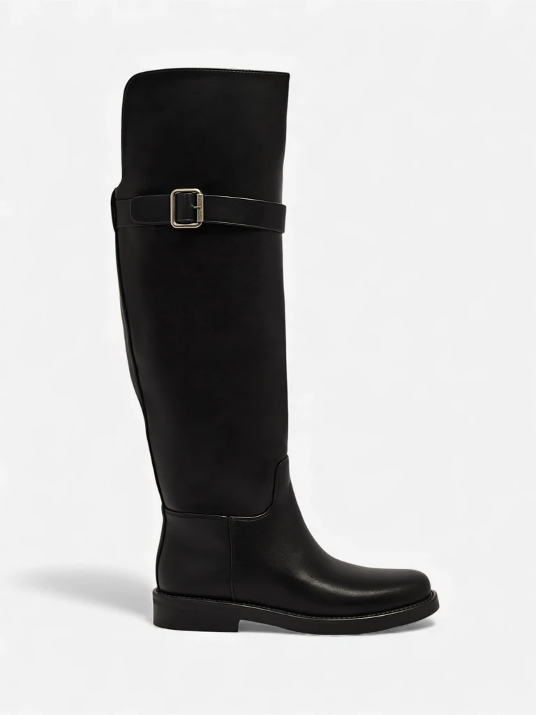 Damen Overknee Stiefel aus Öko-Leder Denivra