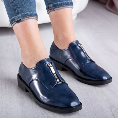 Dunkelblaue Schuhe mit niedrigen Absätzen Losientos - Footwear