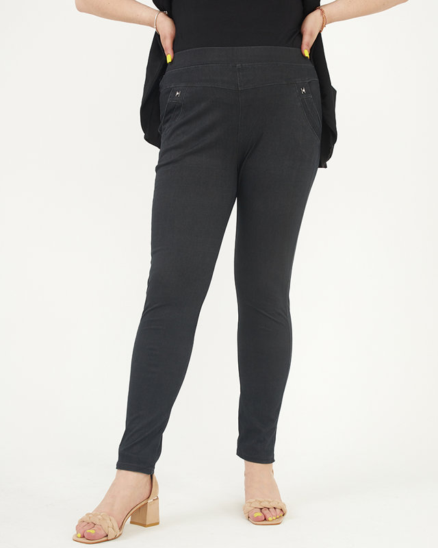 Schwarze Damen-Treggings in PLUS SIZE - Bekleidung