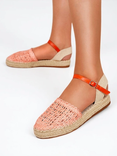 Orange Damen-Espadrilles mit durchbrochenem Triumf - Footwear