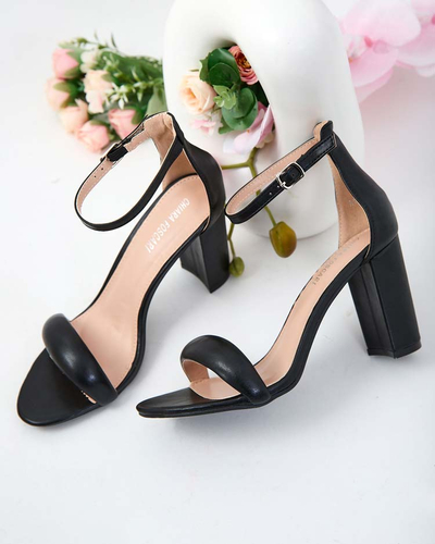 Royalfashion Damen Leheres Post Sandalen