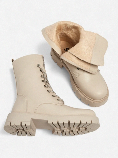 Öko-Leder Schnürstiefeletten Damen Farly