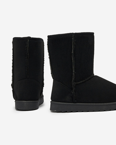 Royalfashion Schwarze Stiefel a'la Schneestiefel für Damen Leaner