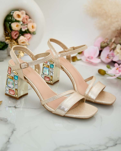 Royalfashion Damen Solepte Strass-Sandalen
