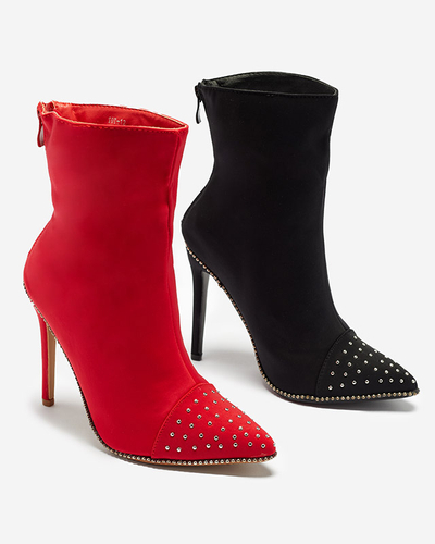 Schwarze, mit Strasssteinen verzierte Stöckelschuhe Scirrle- Footwear