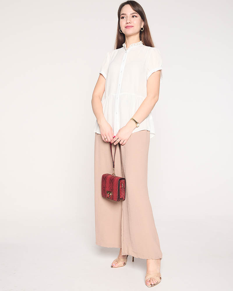 Weißes Damenhemd mit Knöpfen - Kleidung