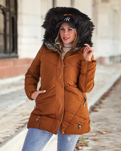 Жіноча зимова куртка Royalfashion Brown