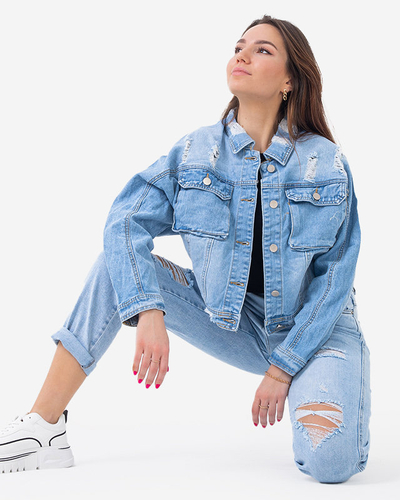Blaue Jeansjacke für Damen - Kleidung