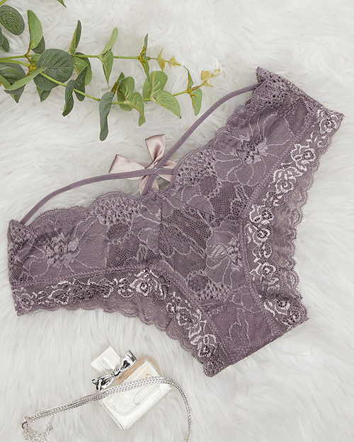 Фіолетові жіночі трусики-бріфи Royalfashion