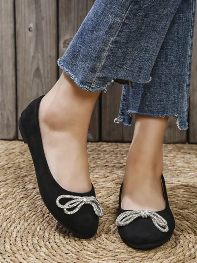 Royalfashion Damen-Ballerinas mit einer Schleife Ofelna