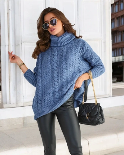 Royalfashion Damen-Rollkragenpullover