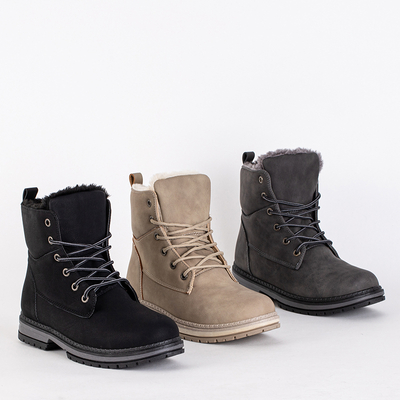 Beige matte Damenstiefel Misqa- Footwear