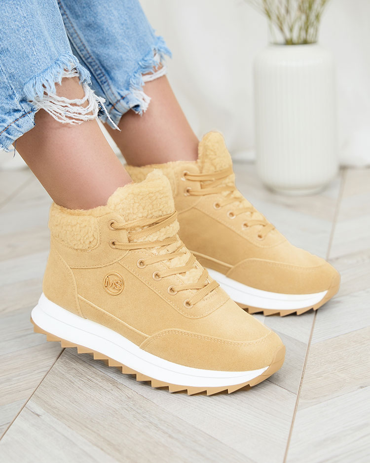 Royalfashion Damen isolierte Sportschuhe in hellbraun Cerrto