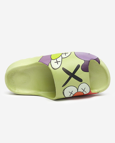 Grüne Damenhausschuhe von Elmino - Schuhe