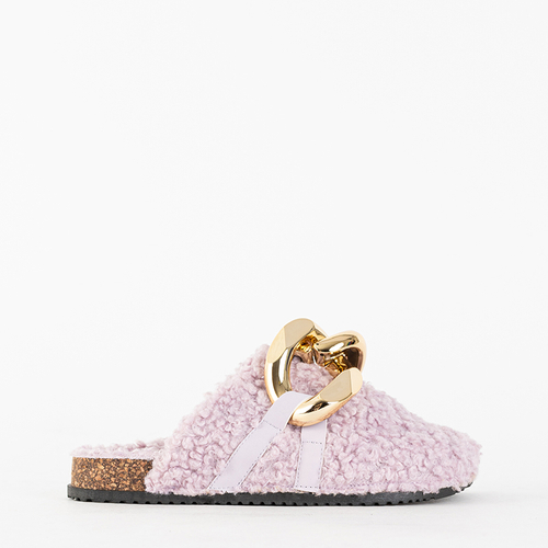 Фіолетові жіночі капці з ланцюжком Juka