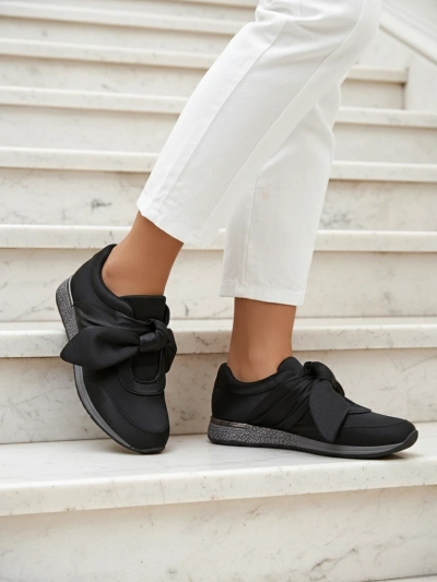Royalfashion Damen Sneakers mit Schleife Socca